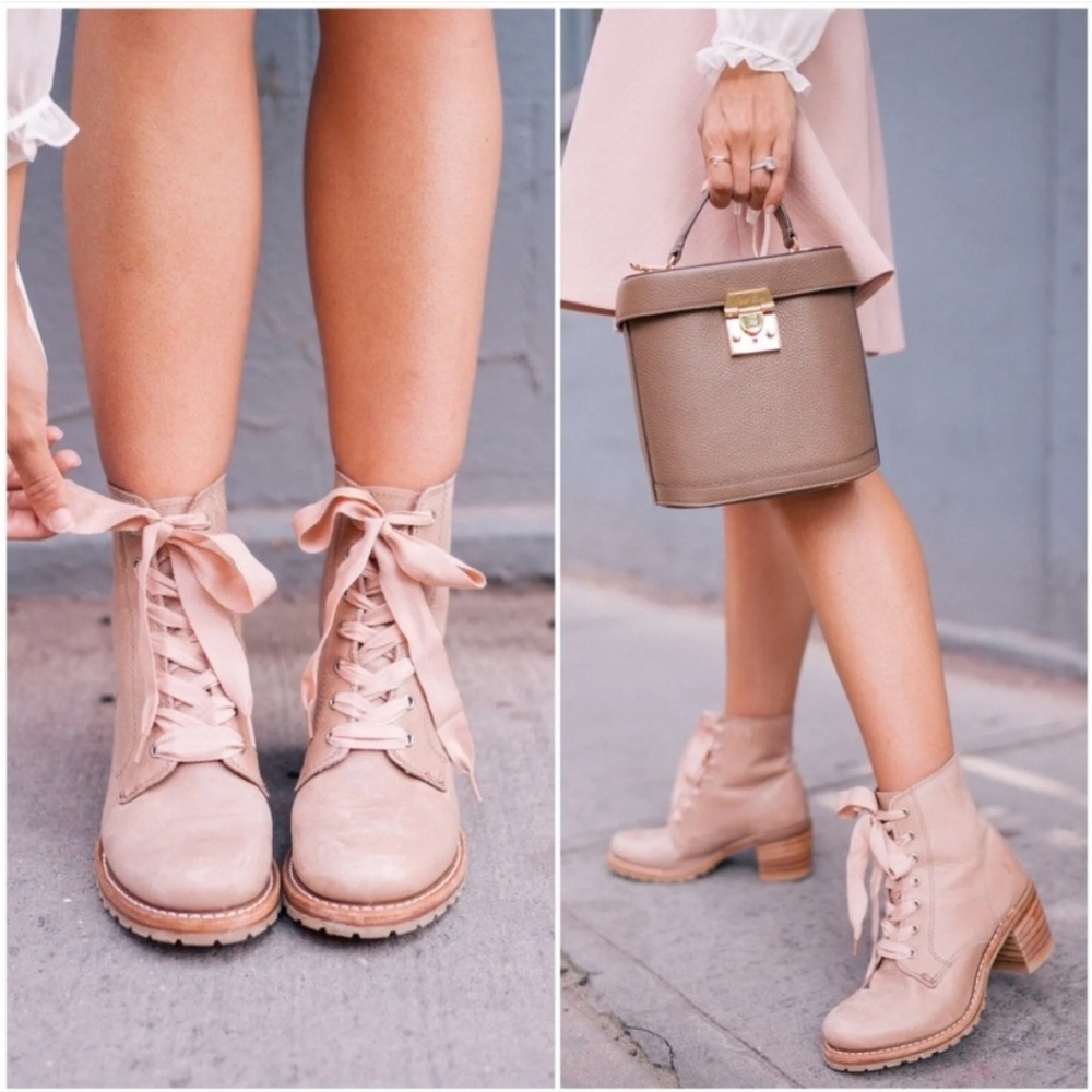 Frye Sabrina 6G Laceup Boot in Blush Size 7